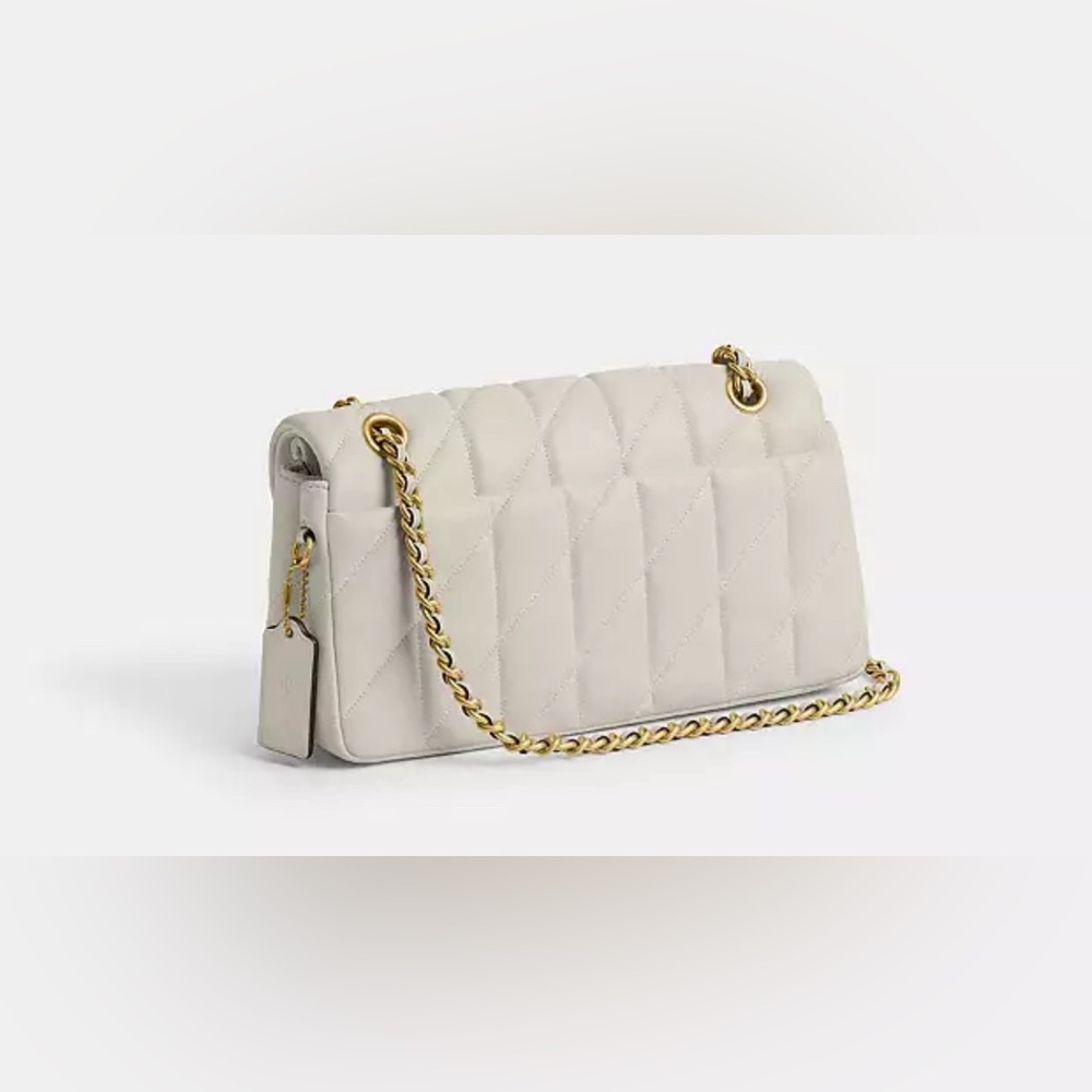 Coach Quilted Tabby 26 in Chalk with Brass hardware - Picture 2 of 14